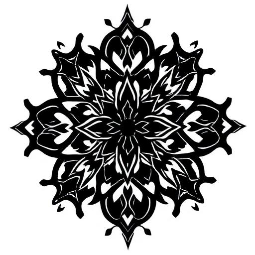 Blackwork tetoválás stílus minta